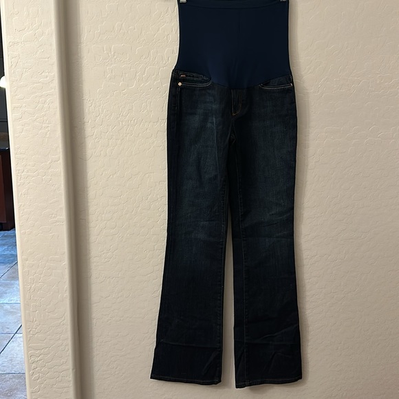 Joe’s Jeans Pea in the Pod Designer Dark wash Jeans Bootcut Sz S full belly band - Picture 1 of 10